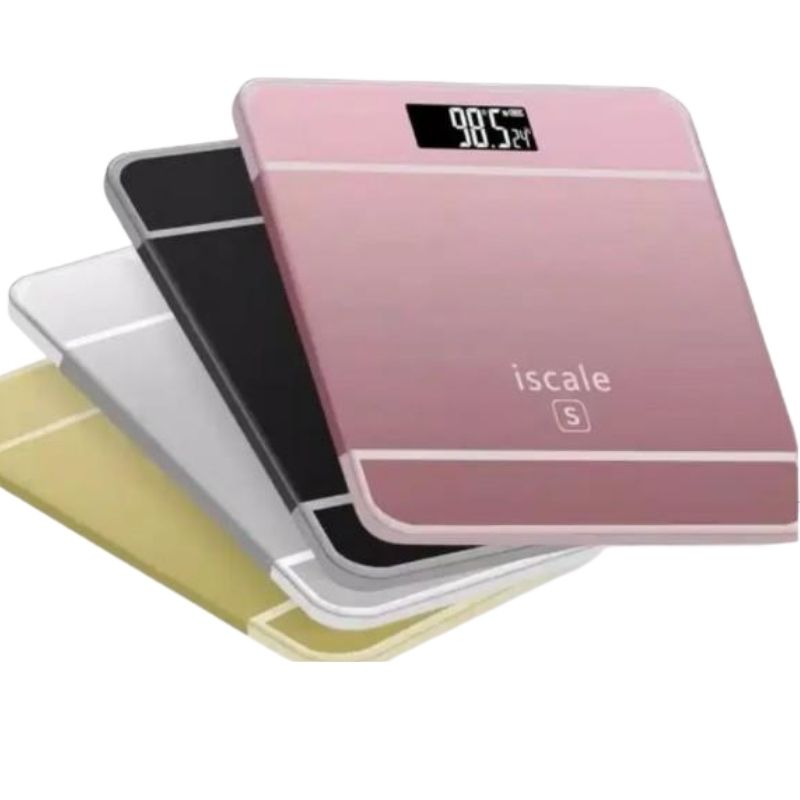 iScale Digital LED Electronic Bathroom Weighing Scale | Tempered Glass, Automatic, Accurate, Body Weight Monitor | Random Colors