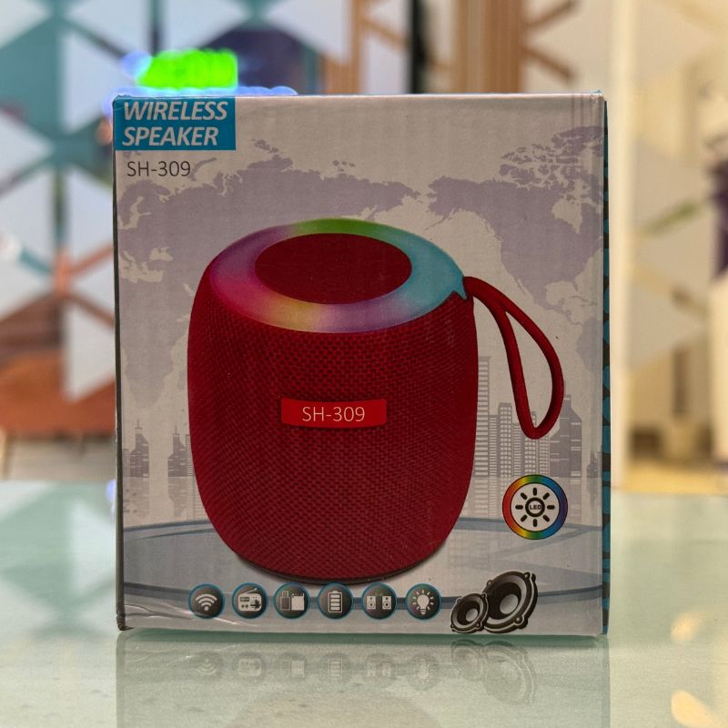 SH-309 Mini Wireless Bluetooth Speaker | Portable Outdoor Speaker | RGB Night Light | 5W Powerful Sound | BT 5.3 | Battery Powered | Random Colors
