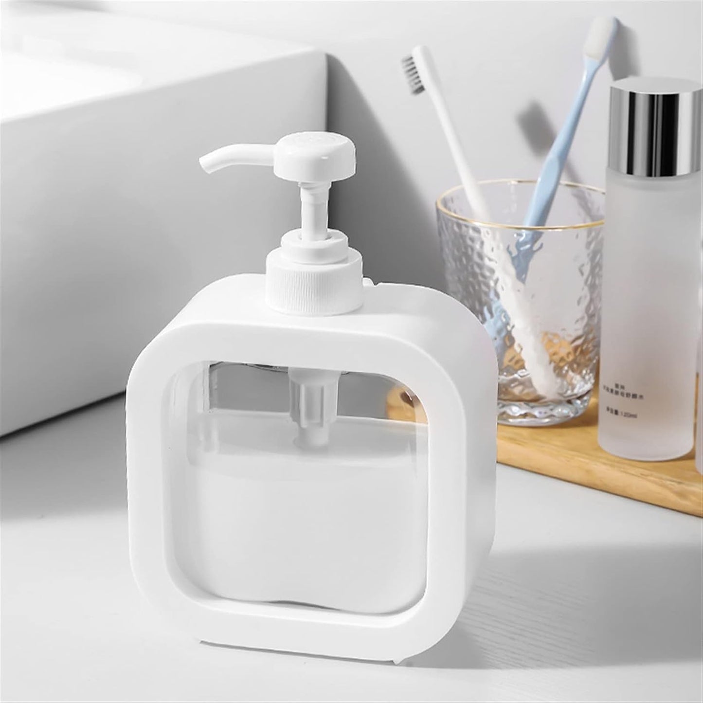 Portable Refillable Soap Dispenser Bottle (300/500ml) | Leak-Proof Pump Bottle for Kitchen, Bathroom, or Shower