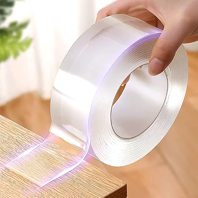 Nano Tape | 3M Double-Sided Transparent Tape | Reusable, Washable & Traceless Gel Grip for Home & Office