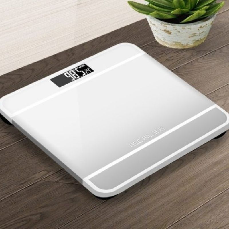 iScale Digital LED Electronic Bathroom Weighing Scale | Tempered Glass, Automatic, Accurate, Body Weight Monitor | Random Colors