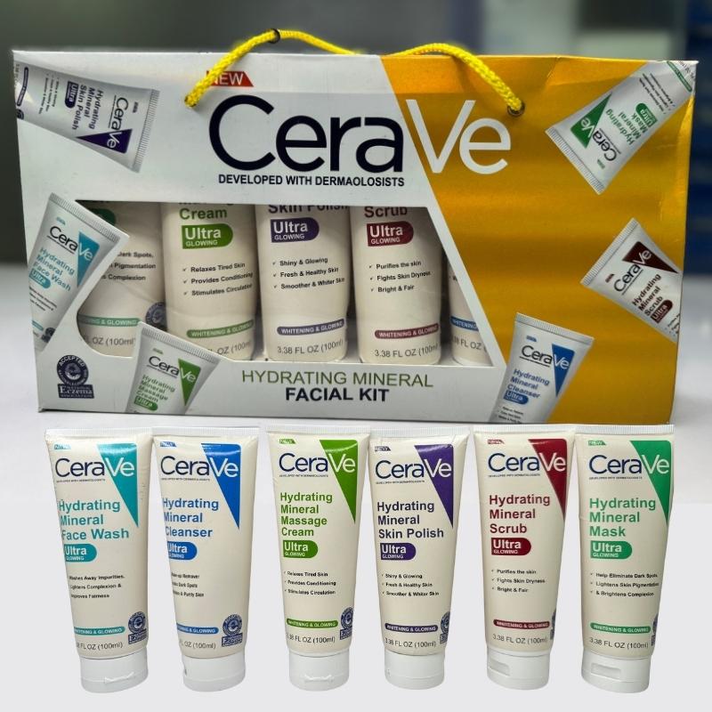 Pack of 6 – CeraVe Hydrating Mineral Facial Kit | Deep Moisture & Skin Repair | Best Quality Skincare